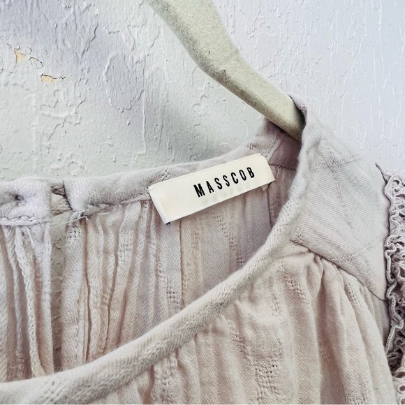 Masscob CATARINA - White Loose-fit cotton blouse with round neck Small - Picture 7 of 16